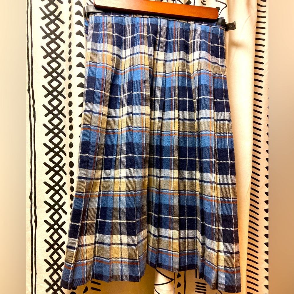 Vintage BHS BRITAIN 🇬🇧 Girls Plaid Kilt Style Skirt BRITISH KILT SKIRT 🇬🇧